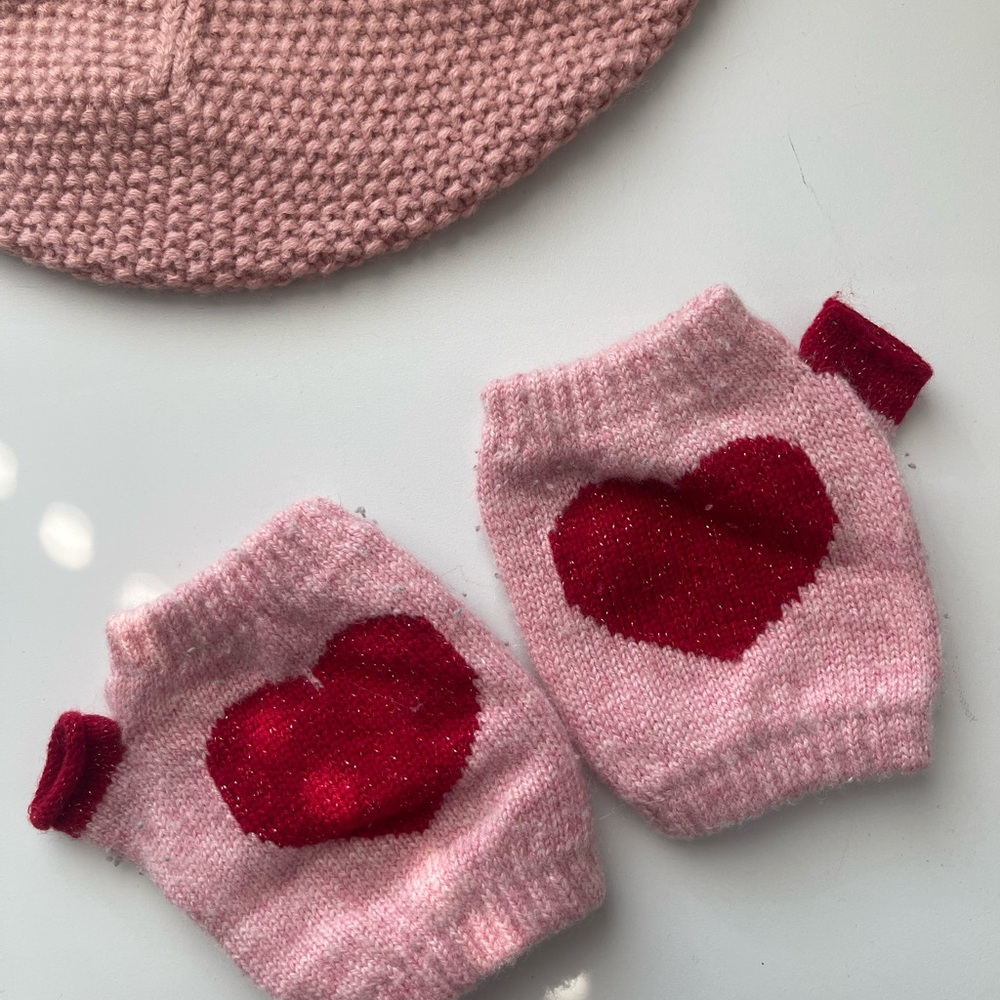 100% Cashmere Kids Fingerless Mittens – Made in Scotland (1–3 Yrs)